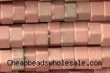 AGAT167 15 inches 2*4mm hexagon oxidized agate beads