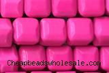 AGAT187 15 inches 4mm faceted cube oxidized agate beads