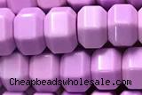 AGAT210 15 inches 4*6mm faceted hexagon oxidized agate beads