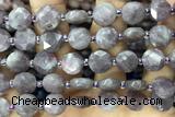 COIN10 15 inches 11mm faceted coin Chinese tourmaline beads