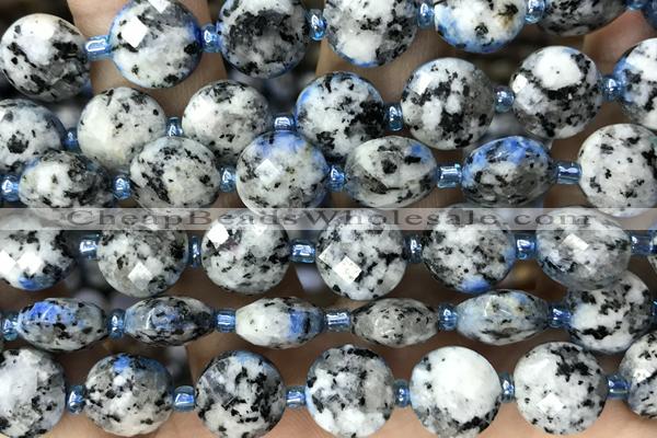 COIN13 15 inches 10mm faceted coin jasper gemstone beads