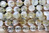 COIN19 15 inches 10mm faceted coin citrine gemstone beads