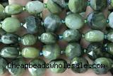COIN50 15 inches 12mm faceted coin jade gemstone beads