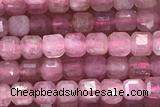 CUBE107 15 inches 2.5mm faceted cube tourmaline gemstone beads