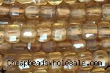 CUBE119 15 inches 2mm faceted cube garnet gemstone beads