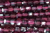 CUBE122 15 inches 2 mm faceted cube garnet gemstone beads