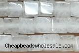 CUBE130 15 inches 4mm cube white jade gemstone beads