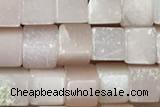 CUBE132 15 inches 4mm cube Chinese pink opal beads
