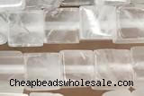 CUBE160 15 inches 6mm cube white jade gemstone beads