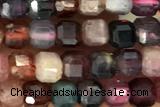 CUBE42 15 inches 2.5mm faceted cube pink spinel gemstone beads