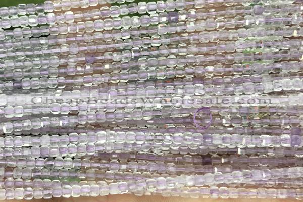 CUBE45 15 inches 2.5mm faceted cube lavender amethyst beads