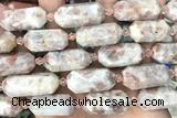 NUGG02 15 inches 12*25mm – 13*28mm faceted nuggets sunstone beads