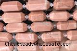 NUGG04 15 inches 12*25mm – 13*28mm faceted nuggets jasper beads