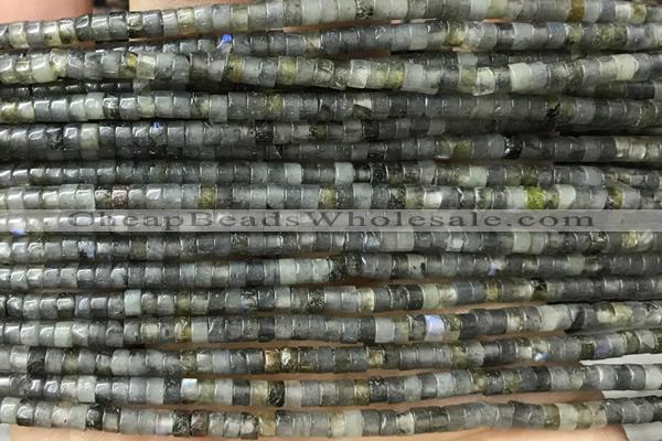 ROND127 15 inches 2*3mm heishi labradorite gemstone beads