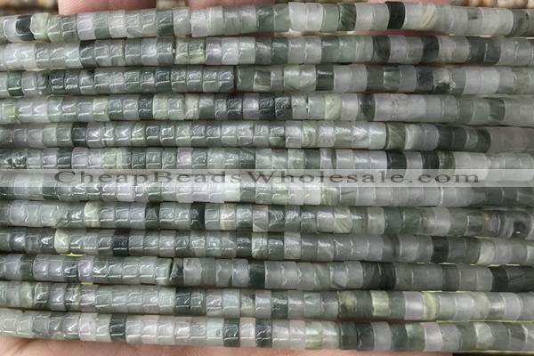 ROND34 15 inches 2*4mm heishi seaweed quartz gemstone beads