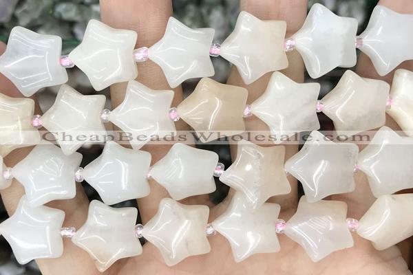 STAR03 15 inches 16mm star pink aventurine gemstone beads