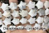 STAR04 15 inches 16mm star white crazy lace agate beads