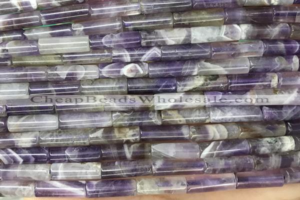 TUBE11 15 inches 4*13mm tube dogtooth amethyst gemstone beads
