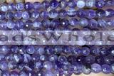AMET16 15 inches 6mm faceted round natural amethyst beads