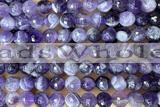 AMET17 15 inches 8mm faceted round natural amethyst beads