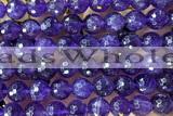 AMET22 15 inches 10mm faceted round natural amethyst beads