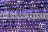 AMET25 15 inches 4*6mm faceted rondelle natural amethyst beads