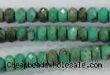 CAA103 15.5 inches 5*8mm faceted rondelle grass agate gemstone beads