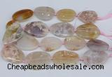 CAA1124 15.5 inches 25*35mm - 30*40mm freeform sakura agate beads