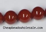 CAA115 15.5 inches 16mm round red agate gemstone beads wholesale