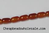 CAA144 15.5 inches 6*9mm drum red agate gemstone beads