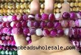 CAA1563 15.5 inches 10mm round banded agate beads wholesale