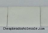 CAA17 15.5 inches 25*35mm rectangle white agate gemstone beads