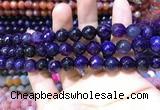 CAA1732 15 inches 10mm faceted round fire crackle agate beads