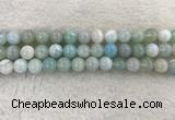 CAA1844 15.5 inches 12mm round banded agate gemstone beads