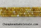 CAA1850 15.5 inches 4mm round banded agate gemstone beads