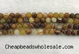 CAA1862 15.5 inches 8mm round banded agate gemstone beads