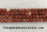 CAA1903 15.5 inches 10mm round banded agate gemstone beads