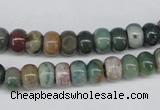 CAA192 15.5 inches 5*8mm rondelle indian agate beads wholesale
