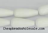 CAA20 15.5 inches 10*25mm teardrop white agate gemstone beads