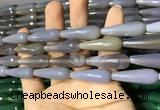 CAA2091 15.5 inches 10*30mm faceted teardrop agate beads