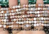 CAA2811 15 inches 4mm faceted round fire crackle agate beads wholesale