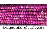 CAA2884 15 inches 6mm faceted round fire crackle agate beads wholesale