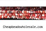 CAA2886 15 inches 6mm faceted round fire crackle agate beads wholesale