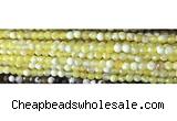 CAA2893 15 inches 6mm faceted round fire crackle agate beads wholesale