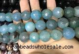 CAA3237 15 inches 16mm faceted round fire crackle agate beads wholesale