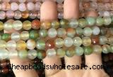 CAA3345 15 inches 8mm faceted round agate beads wholesale