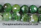 CAA379 15.5 inches 16mm faceted round fire crackle agate beads