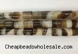 CAA3793 15.5 inches 12*16mm tube agate druzy geode beads