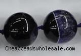 CAA405 15.5 inches 24mm round agate druzy geode gemstone beads