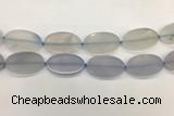 CAA4075 15.5 inches 30*50mm oval blue agate gemstone beads